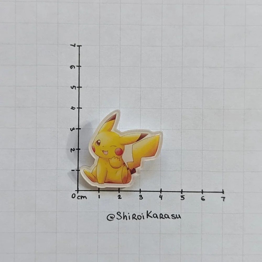 Pikachu Pokemon Anime Acrylic Pins Set of 6 NEW